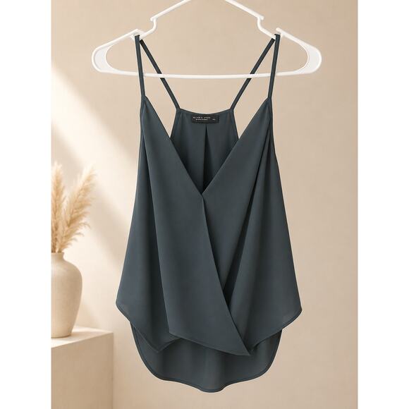 SHEIN Tops - SHEIN Curve 3XL Dark Green Draped Surplice Tank Top